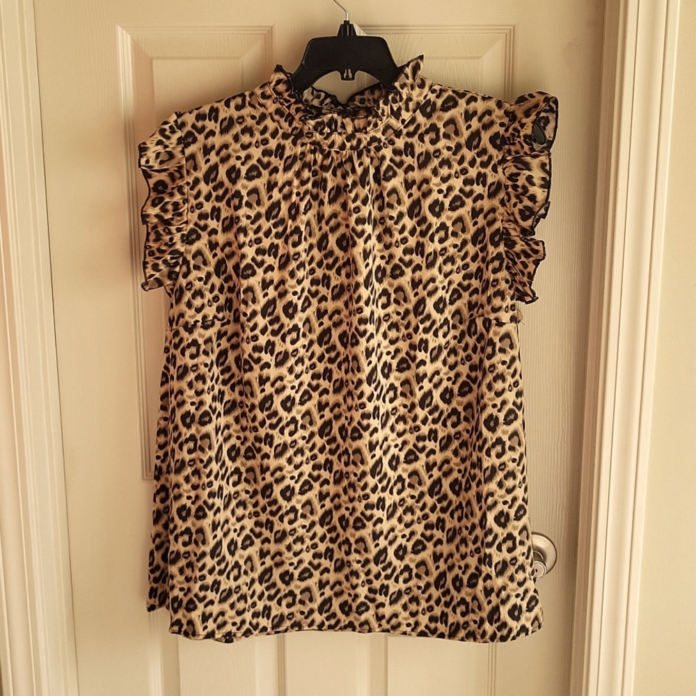 Shein Curve women's top, 4XL, Leopord print